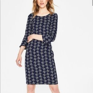Boden Newlyn Jersey Jacquard Dress